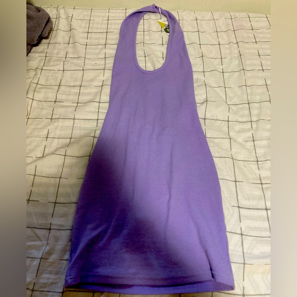 Halara purple backless dress